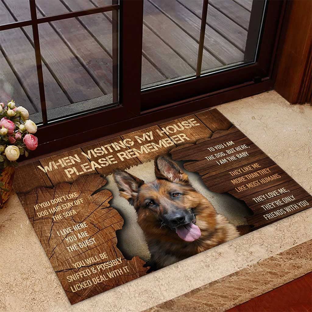 When Visiting My House German Shepherd Dog Door Mats Home Decor Nearkii