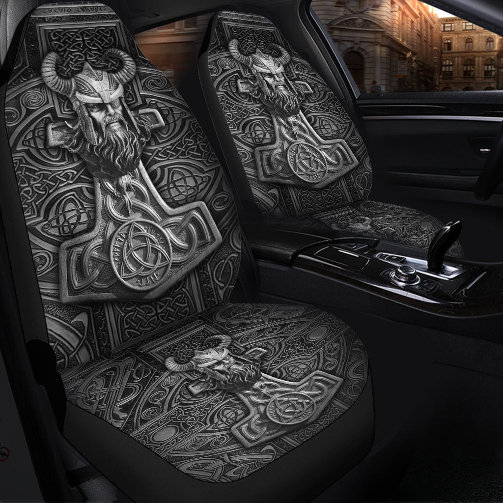 Viking Odin Hammer Premium Custom Car Seat Covers Decor Protectors