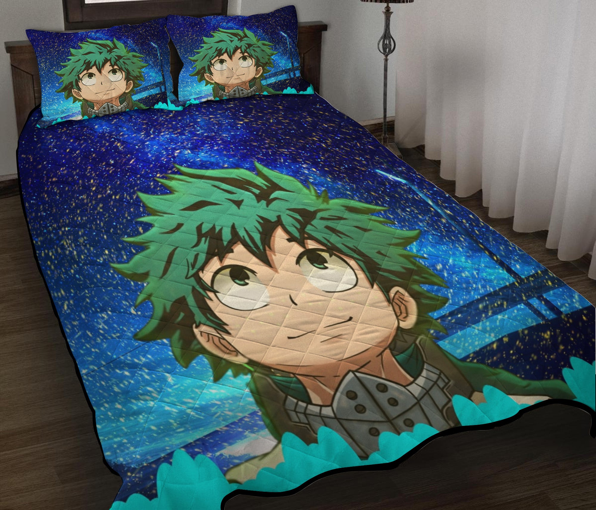 Deku My Hero Academia Anime Quilt Bed Sets Nearkii