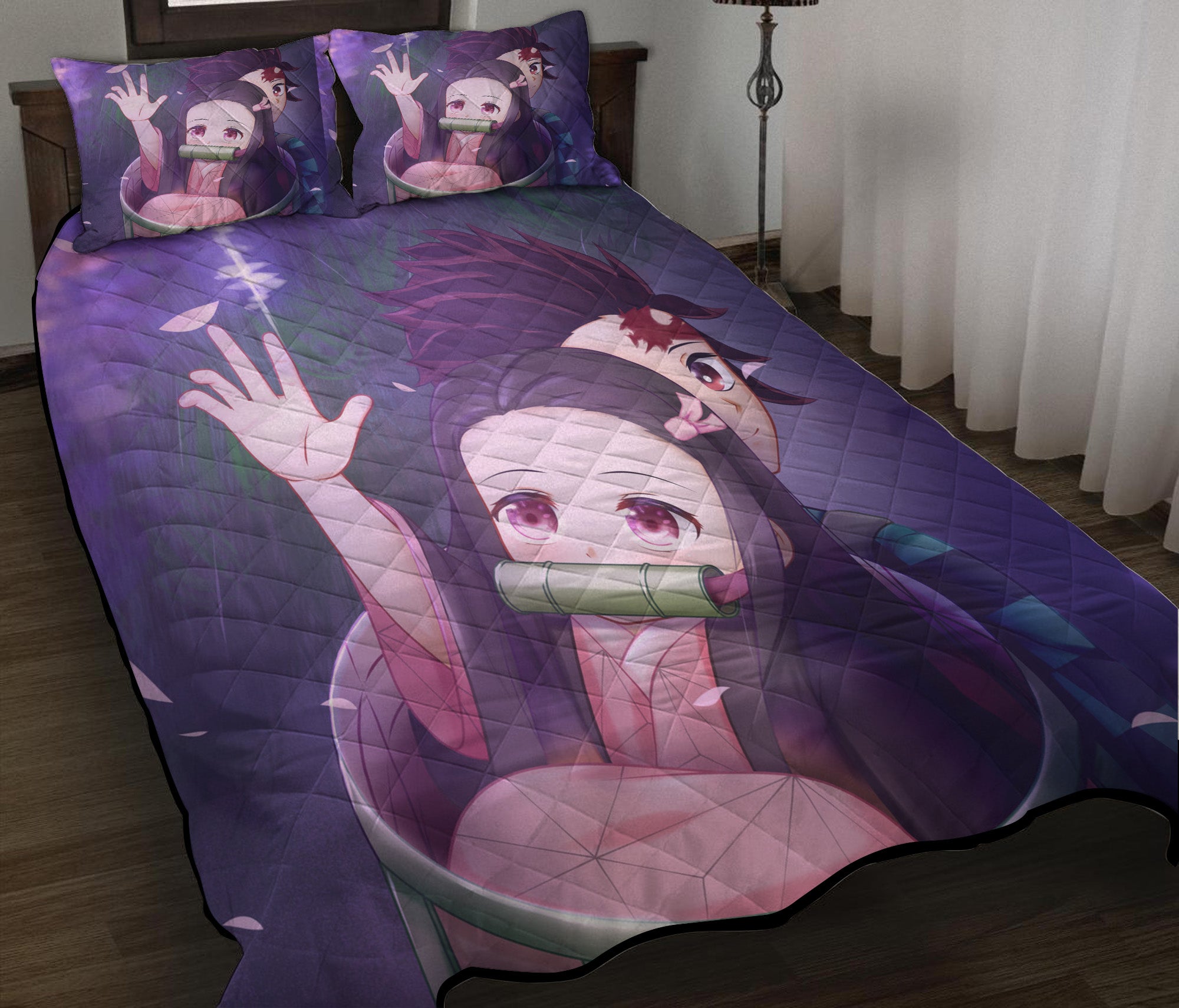 Demon Slayer Kimetsu No Yaiba Quilt Bed Sets Nearkii