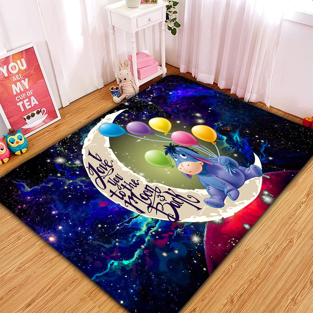 Eeyore Winnie The Pooh Love You To The Moon Galaxy Carpet Rug Home Room Decor Nearkii