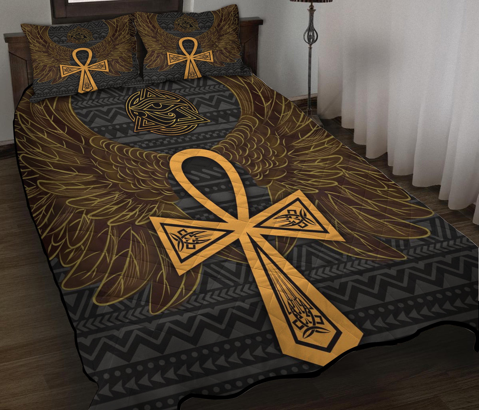 Egypt Cross Style Quilt Bed Sets Nearkii