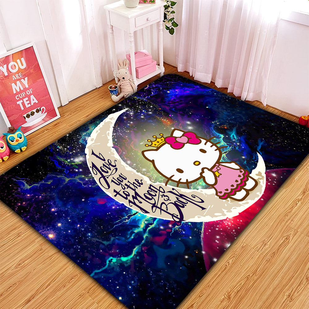 Hello Kitty Love You To The Moon Galaxy Carpet Rug Home Room Decor Nearkii