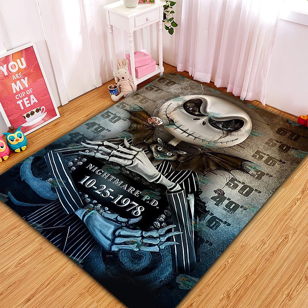 Jack Skellington The Nightmare Before Christmas Halloween Rug Carpet Rug Home Room Decor Nearkii