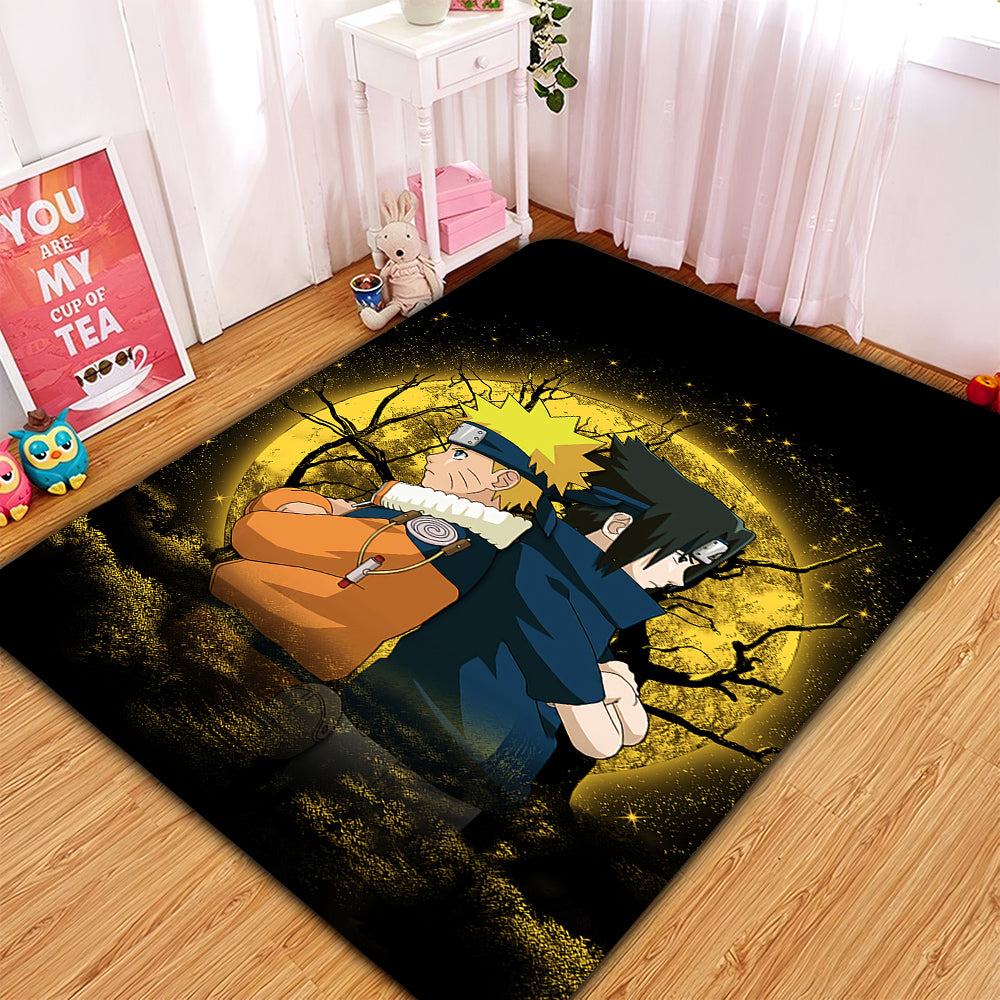 Naruto Sasuke Moonlight Area Carpet Rug Home Decor Bedroom Living Room Decor Nearkii