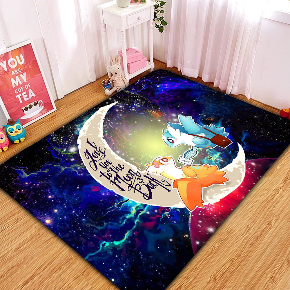 Pokemon Couple Latios Latias Love You To The Moon Galaxy Carpet Rug Home Room Decor Nearkii
