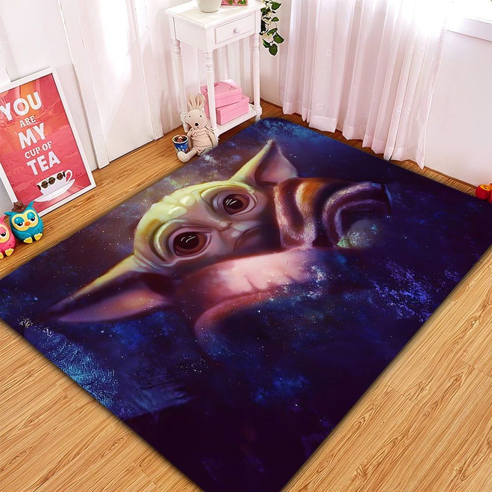 Sad Baby Yoda Art Rug Carpet Rug Home Room Decor Nearkii
