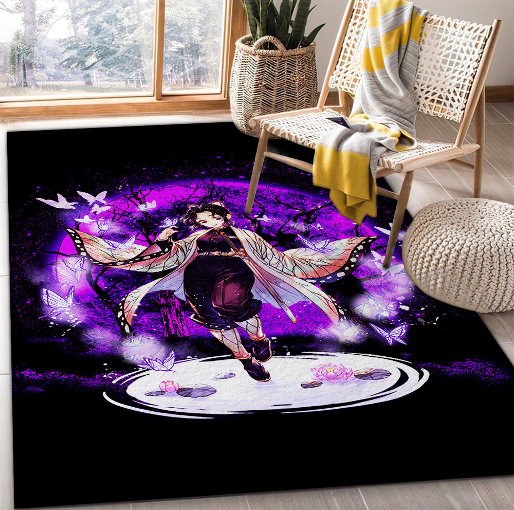 Shinobu Demon Slayer Moonlight Area Carpet Rug Home Decor Bedroom Living Room Decor Nearkii