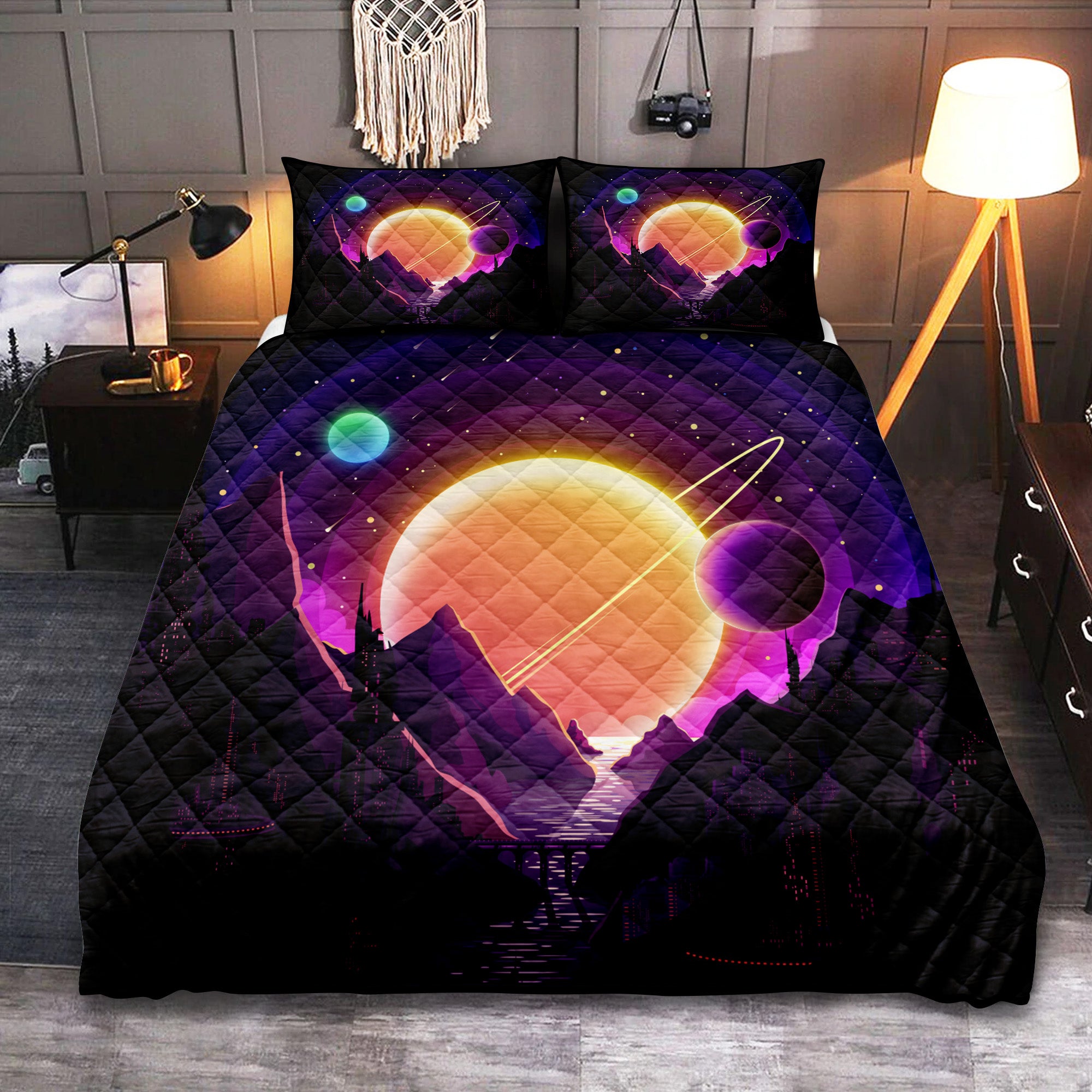 Space Galaxy Quilt Bed Sets Nearkii