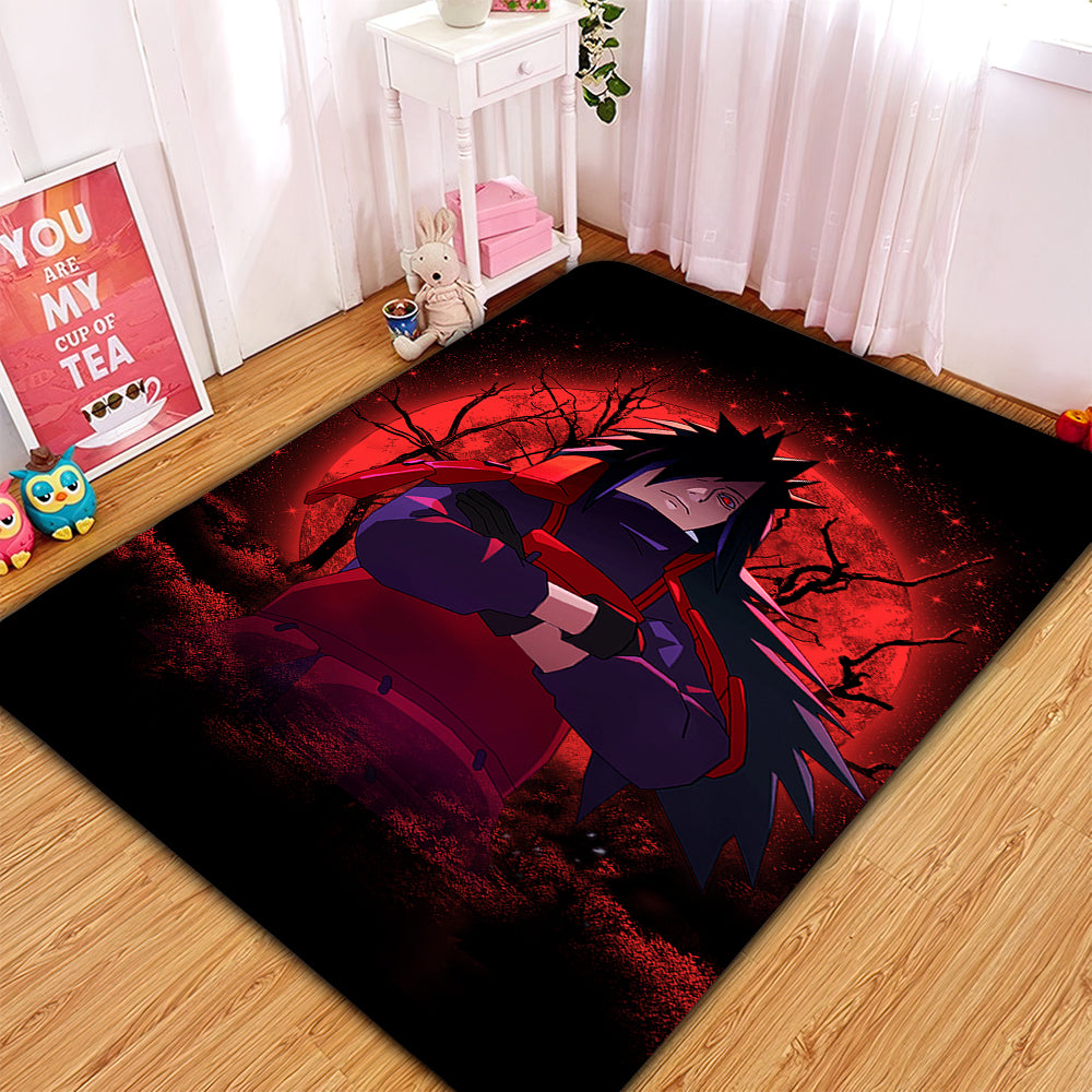 Uchiha Madara Naruto Moonlight Area Carpet Rug Home Decor Bedroom Living Room Decor Nearkii