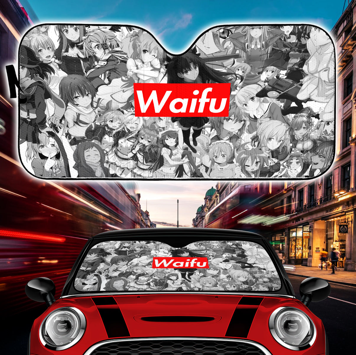 Waifu Anime Car Auto Sunshades Nearkii