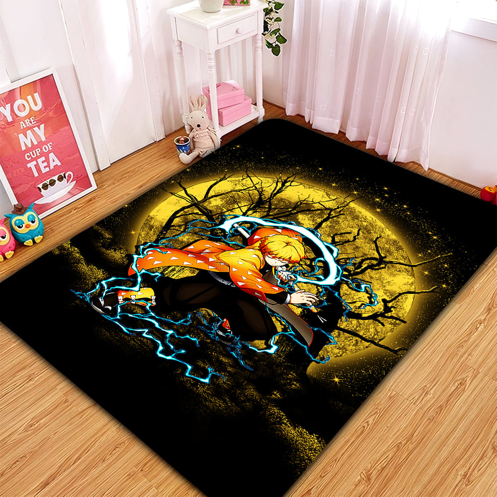 Zenitsu Demon Slayer Moonlight Area Carpet Rug Home Decor Bedroom Living Room Decor Nearkii