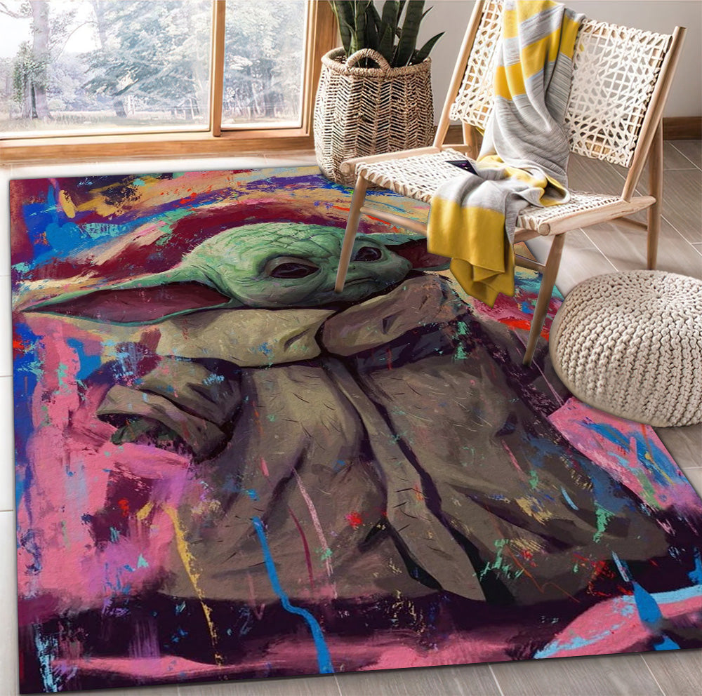 Baby Yoda Art Rug Carpet Rug Home Room Decor Nearkii