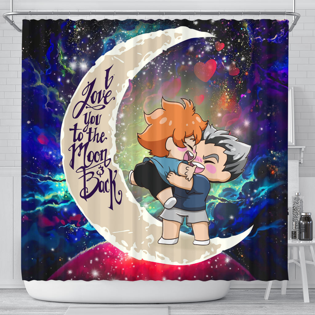 Bokuhina Love You To The Moon Galaxy Shower Curtain Nearkii