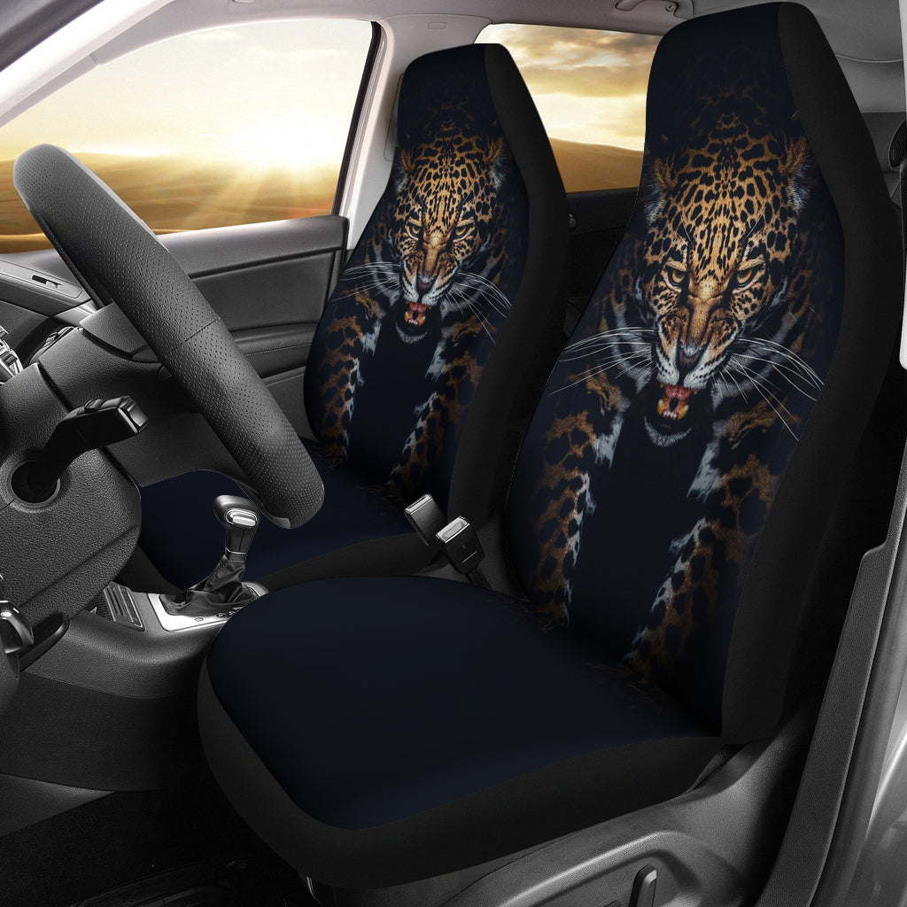 Angry Leopard Premium Custom Car Seat Covers Decor Protector Nearkii