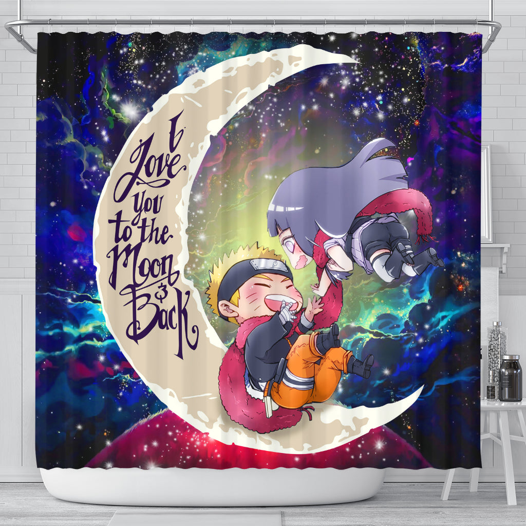 Naruto Couple Love You To The Moon Galaxy Shower Curtain Nearkii