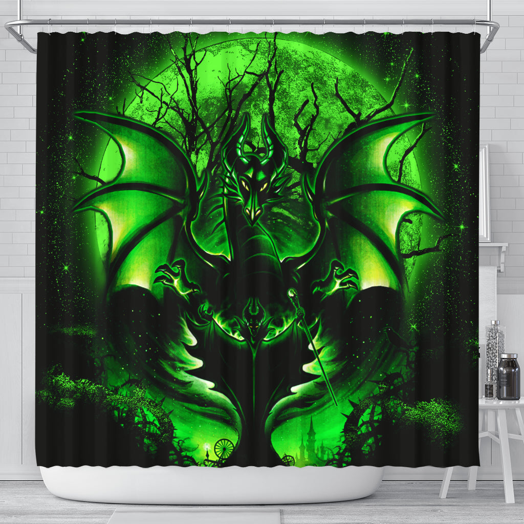 Maleficent Moonlight Shower Curtain Nearkii