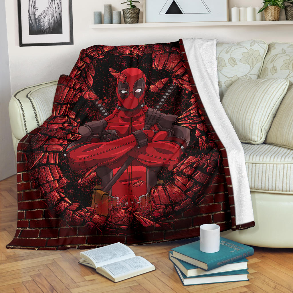 Deadpool Break Wall Style Premium Blanket Nearkii