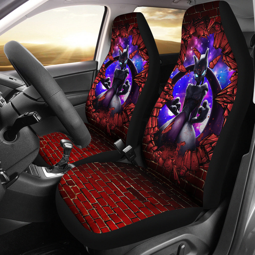 Mewtwo Pokemon Break Wall Car Seat Covers Nearkii