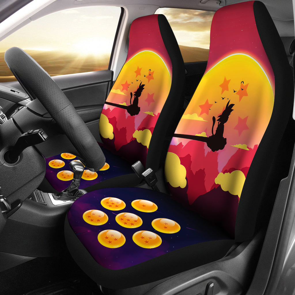 Goku Kid Sunset Dragon Ball Anime Premium Custom Car Seat Covers Decor Protectors