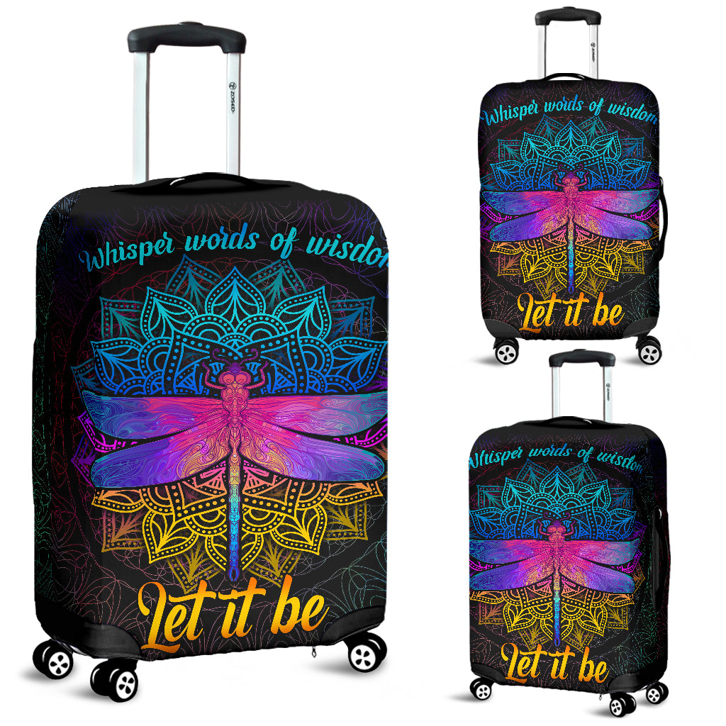 Dragonfly Mandala Let It Be Luggage Cover Suitcase Protector Nearkii
