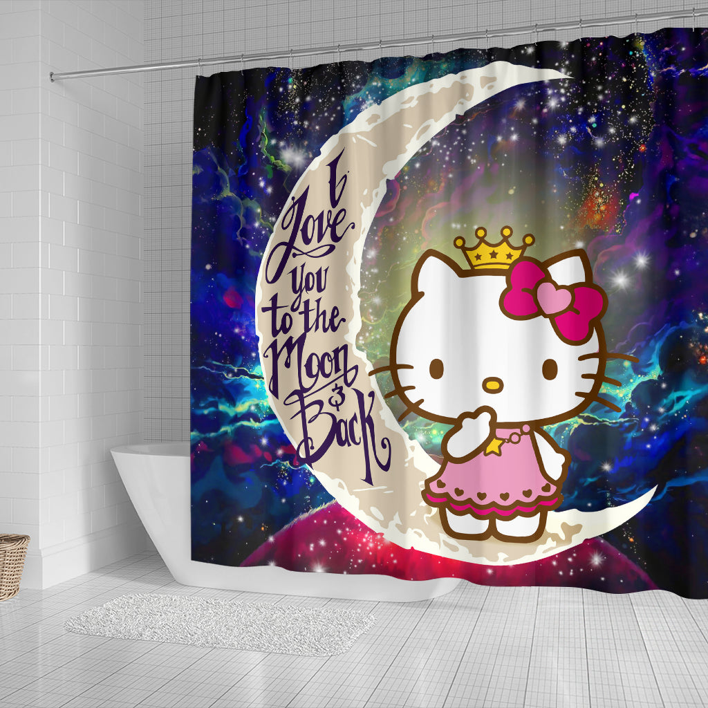 Hello Kitty Love You To The Moon Galaxy Shower Curtain Nearkii