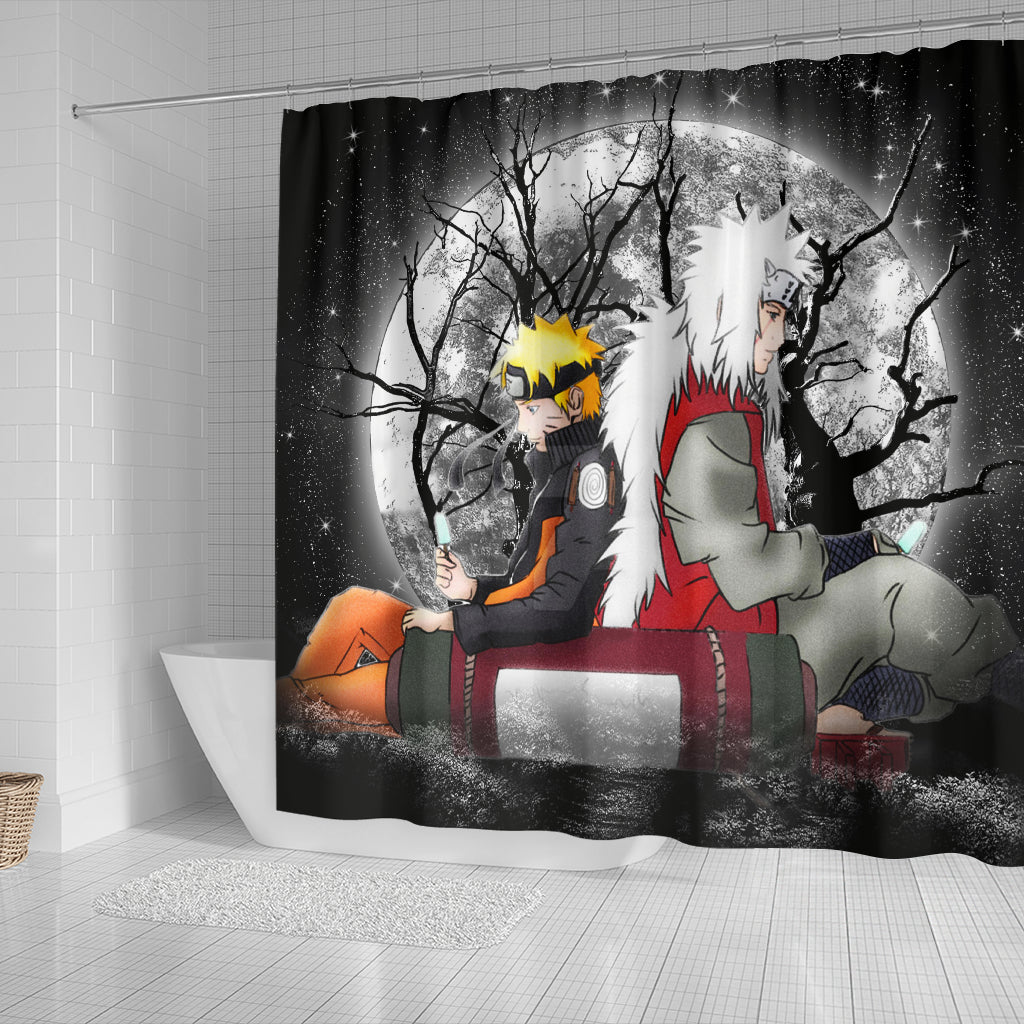 Jiraia Naruto Anime Moonlight Shower Curtain Nearkii