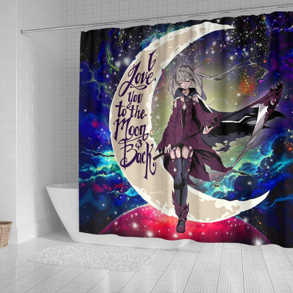 Anime Girl Soul Eate Love You To The Moon Galaxy Shower Curtain Nearkii