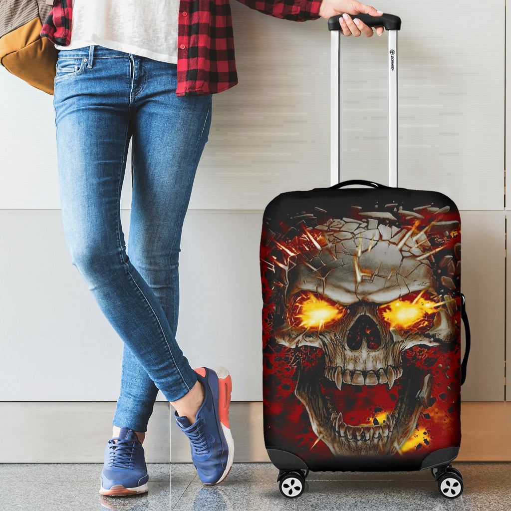Explow Skull Luggage Cover Suitcase Protector Nearkii
