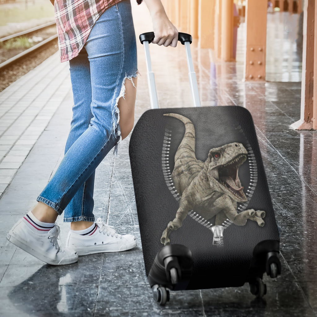 Velociraptor Angry 3D Dinosaur Jurassic World Zipper Luggage Cover Suitcase Protector Nearkii