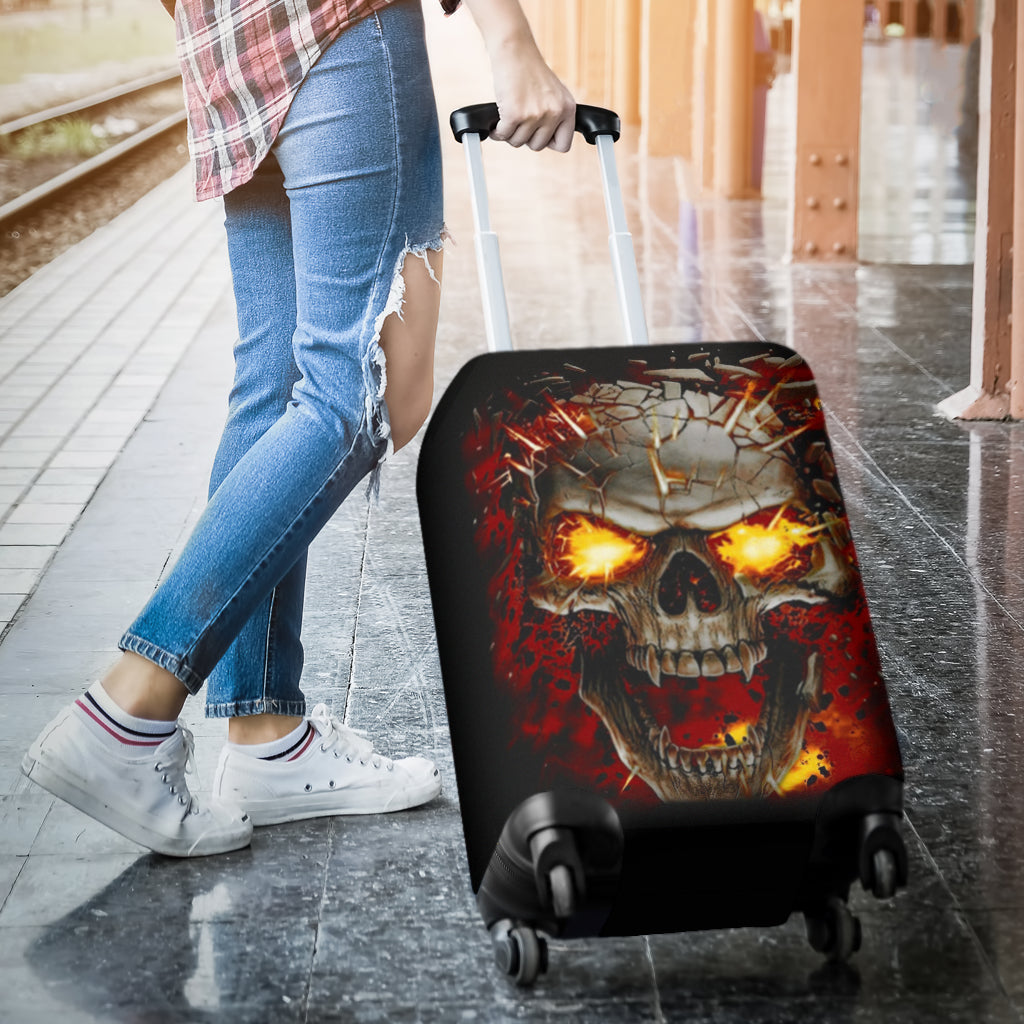 Explow Skull Luggage Cover Suitcase Protector Nearkii