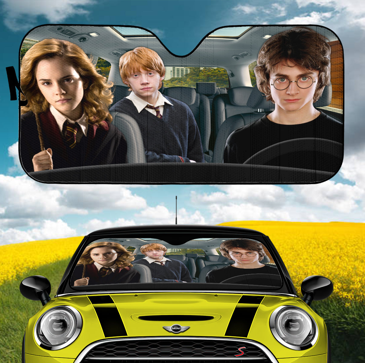 Harry Potter Driving Car Auto Sunshades Nearkii
