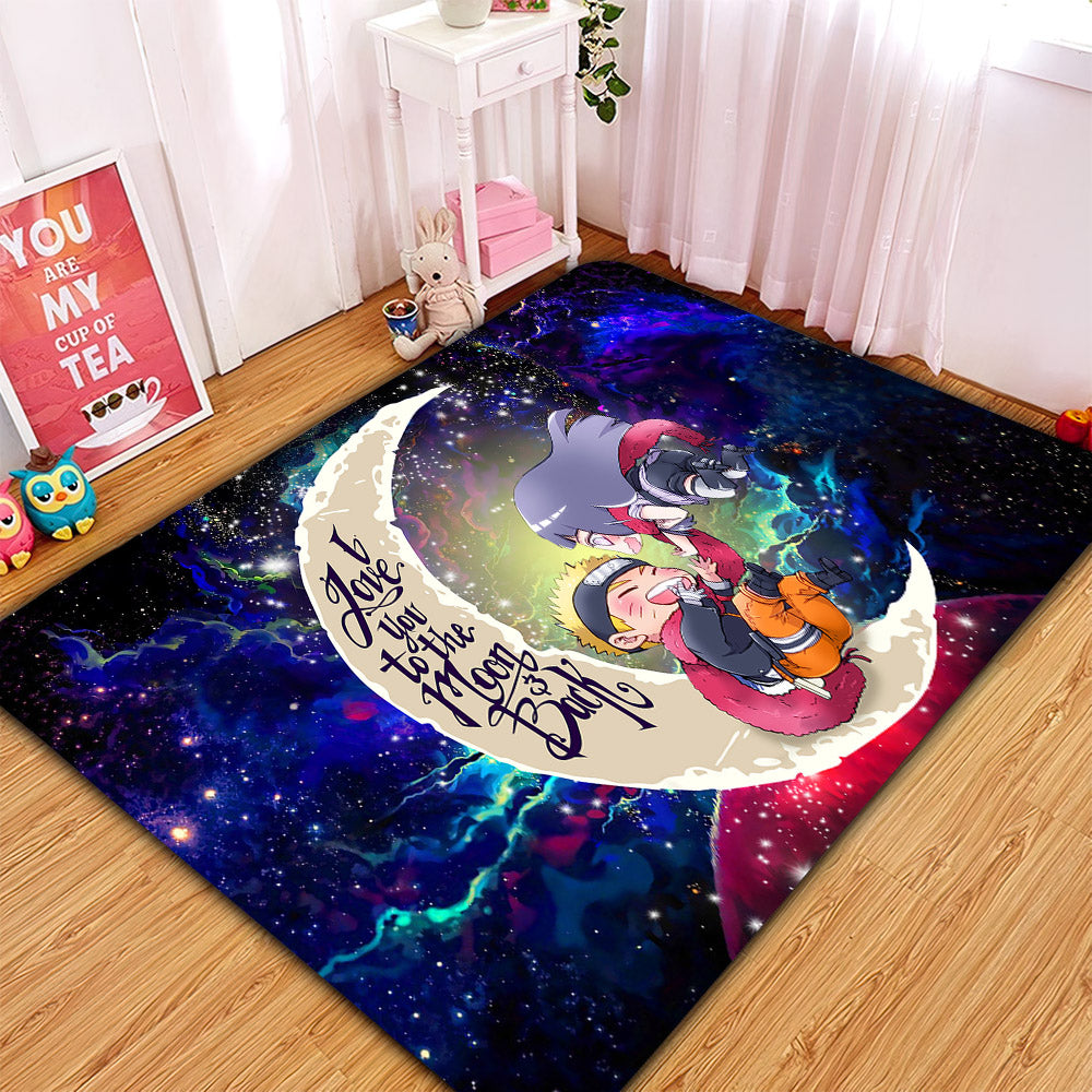 Naruto Couple Love You To The Moon Galaxy Carpet Rug Home Room Decor Nearkii