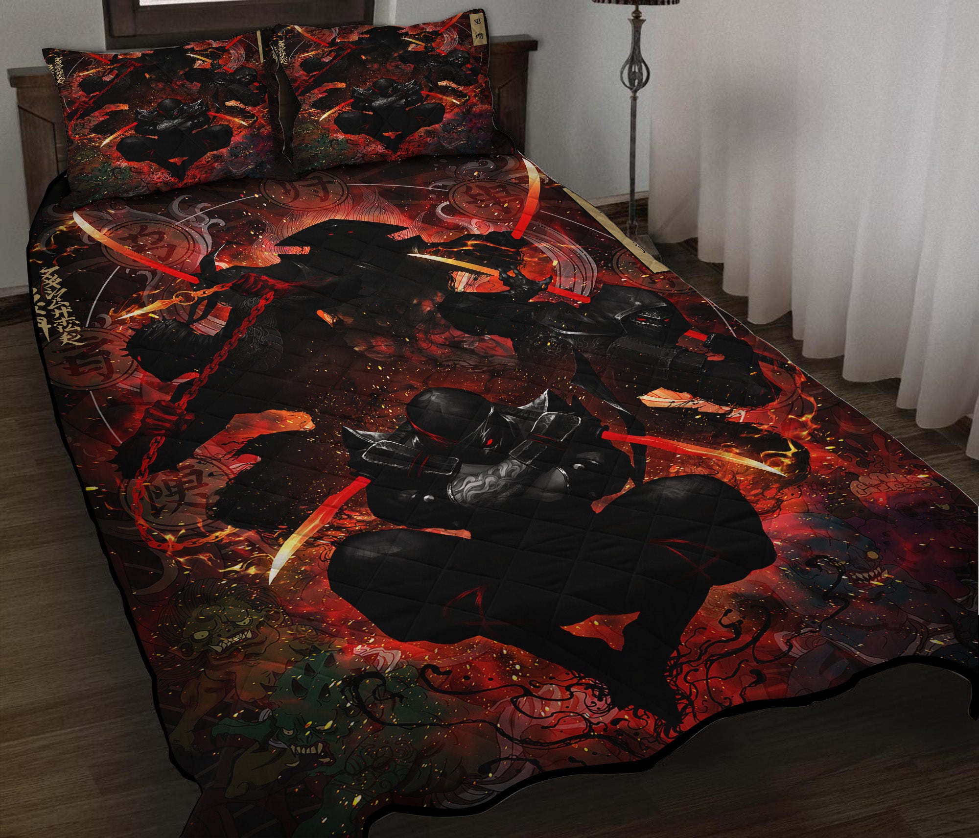 Ninja Japan Quilt Bed Sets Nearkii