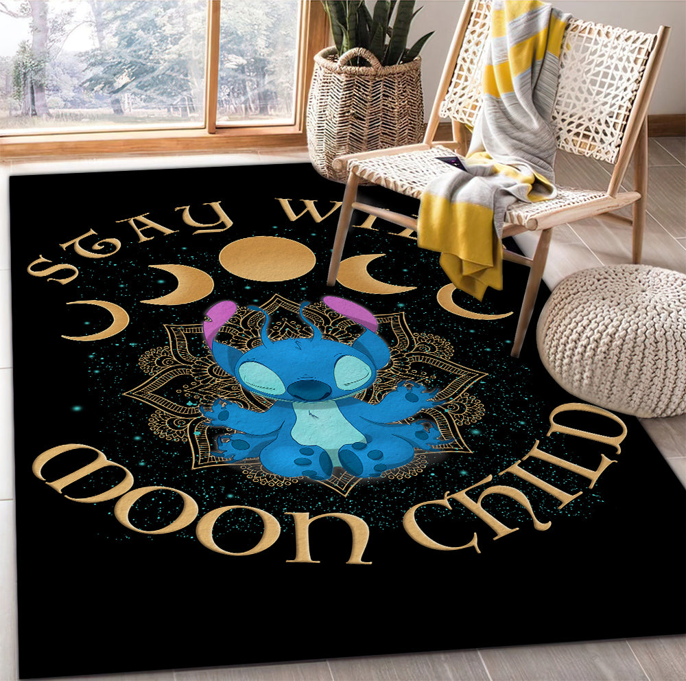 Stay Wild Moon Child Stitch Rug Carpet Rug Home Room Decor Nearkii