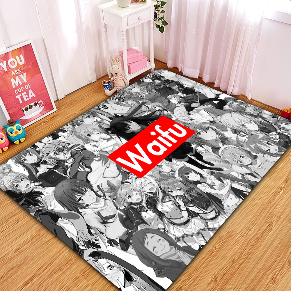 Waifu Rug Carpet Rug Home Room Decor Nearkii