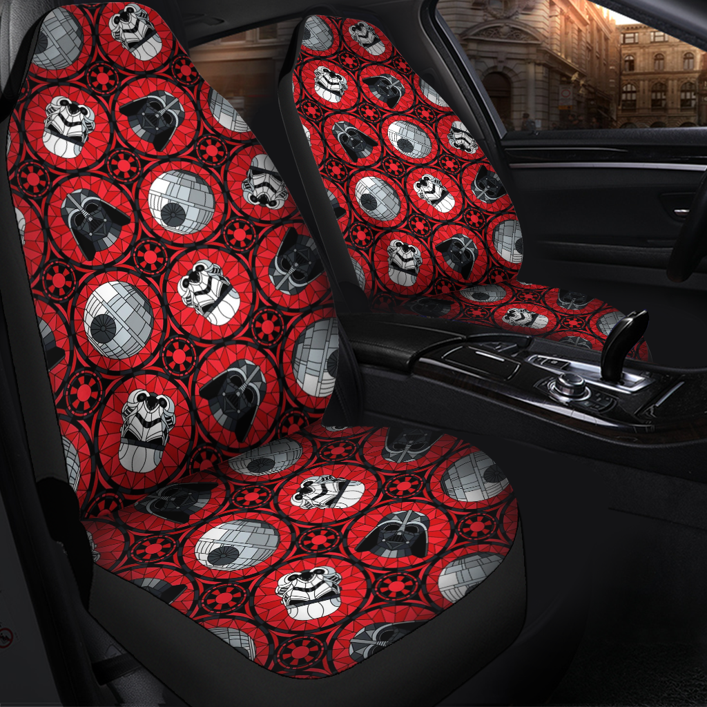 Red Darth Vader Death Star Pattern Premium Custom Car Seat Covers Decor Protectors