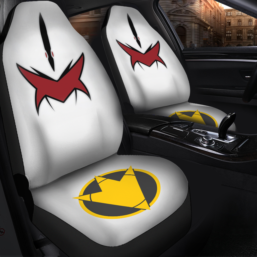 White Dino Thunder Power Rangers Premium Custom Car Seat Covers Decor Protectors Nearkii
