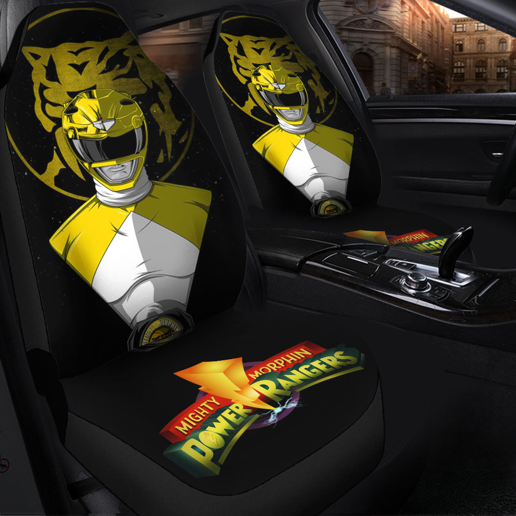 Yellow New Mighty Morphin Power Rangers Premium Custom Car Seat Covers Decor Protectors Nearkii