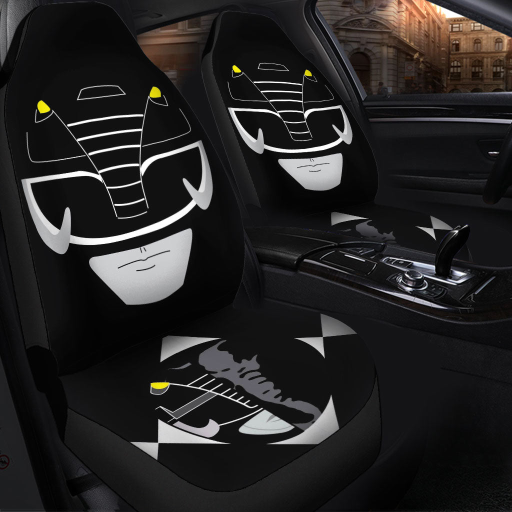 Mighty Morphin Power Rangers Black Premium Custom Car Seat Covers Decor Protectors Nearkii