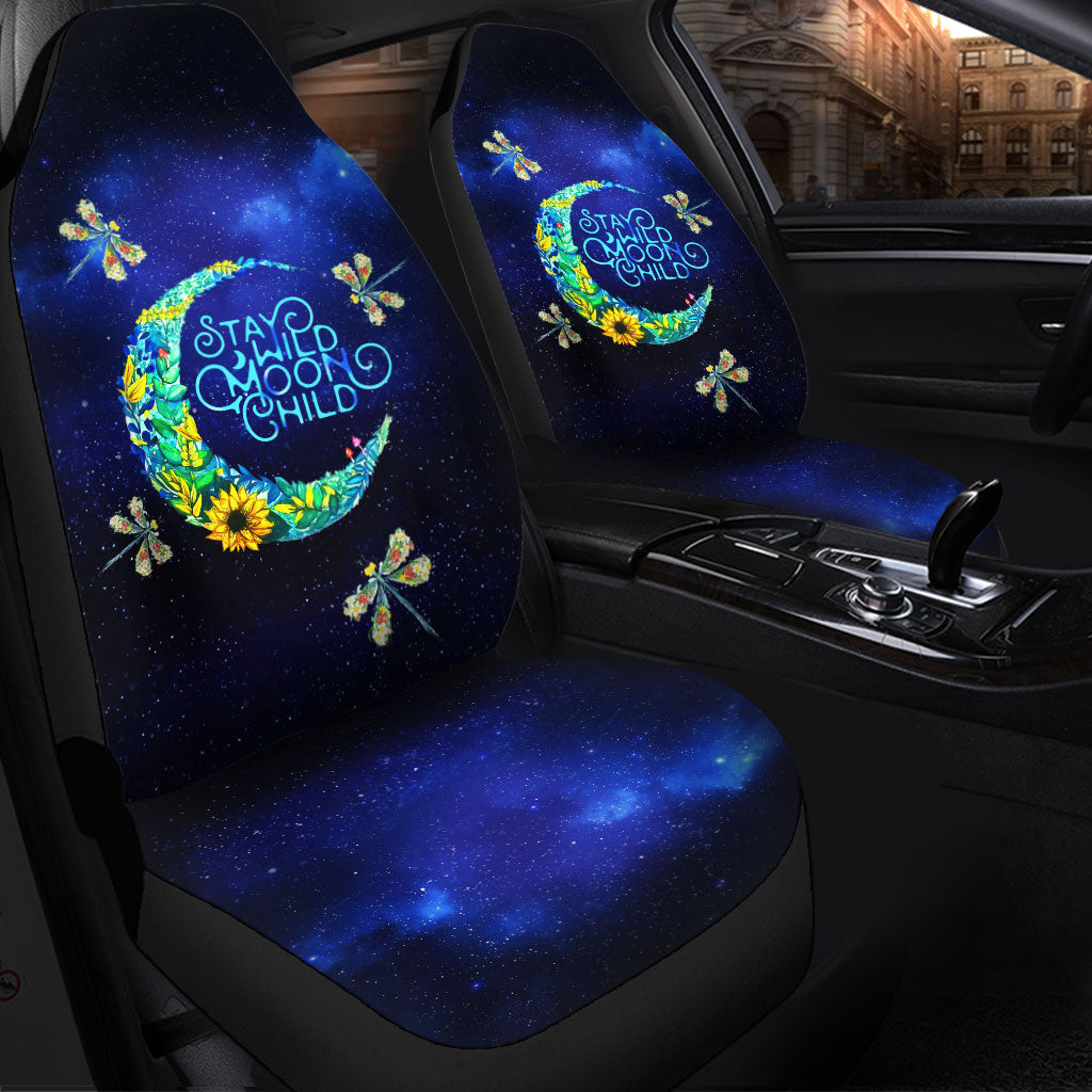 Dragonfly Galaxy Stay Wild Moon Child Premium Custom Car Seat Covers Decor Protectors Nearkii