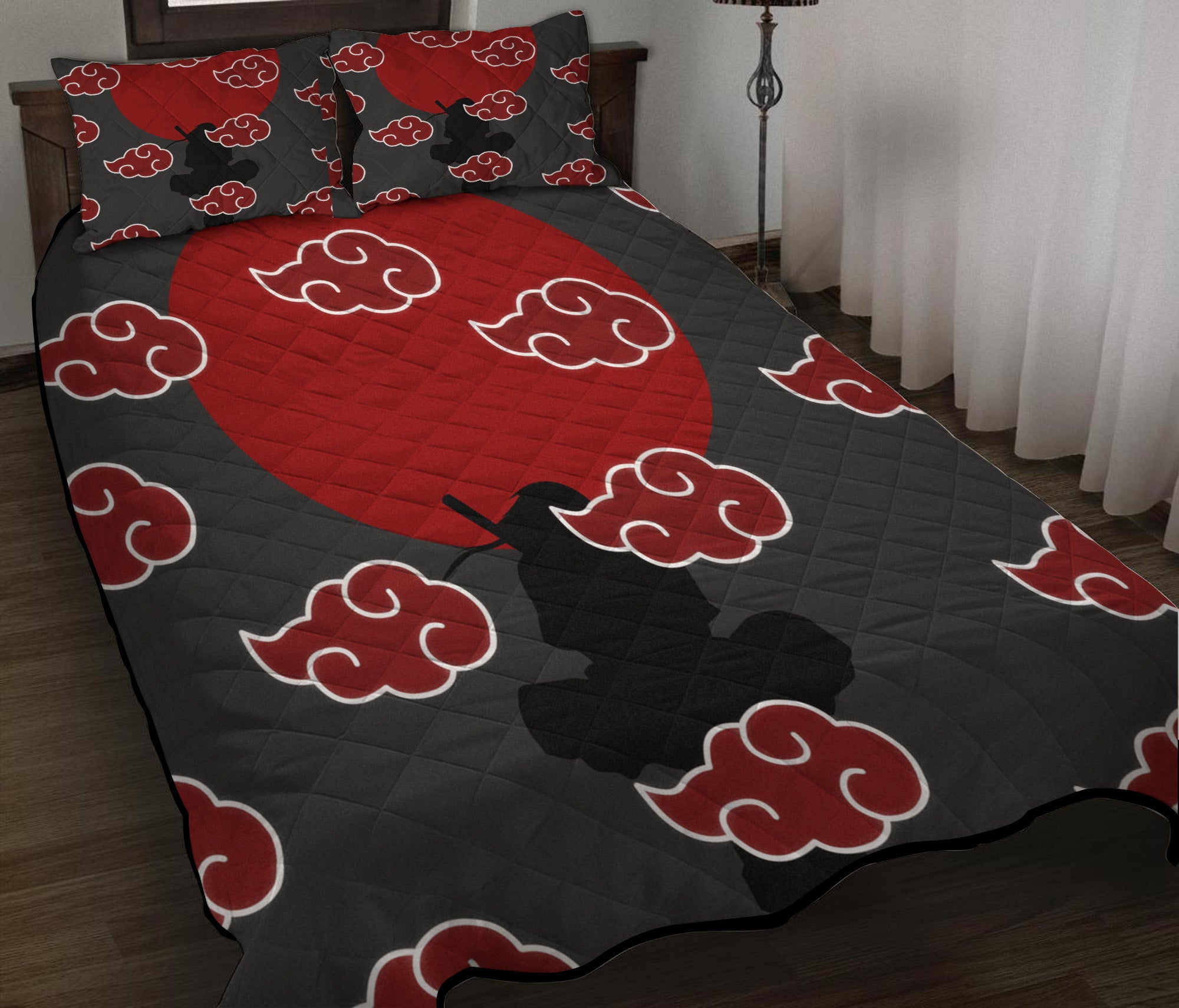 Akatsuki Itachi Naruto Anime Quilt Bed Sets Nearkii