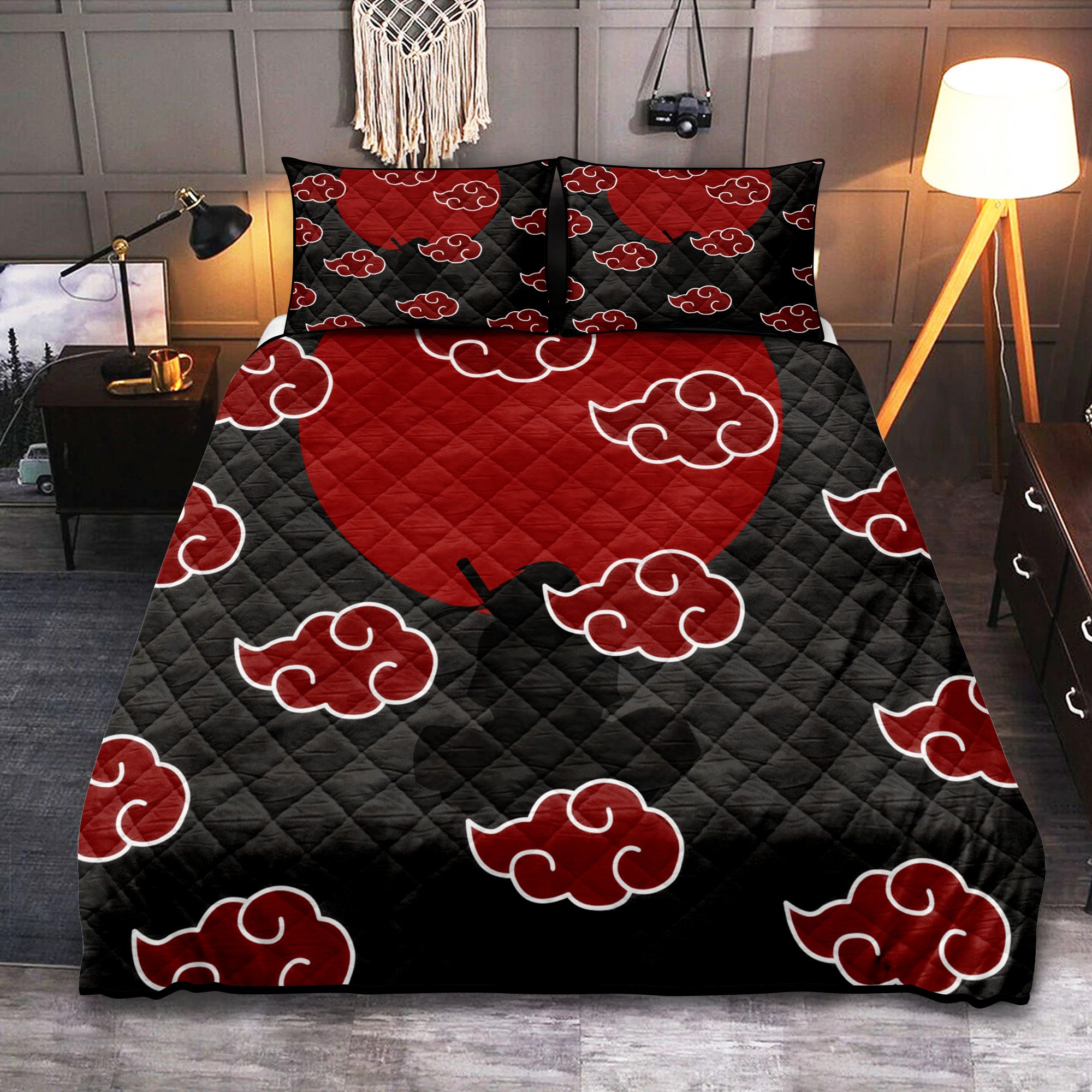 Akatsuki Itachi Naruto Anime Quilt Bed Sets Nearkii