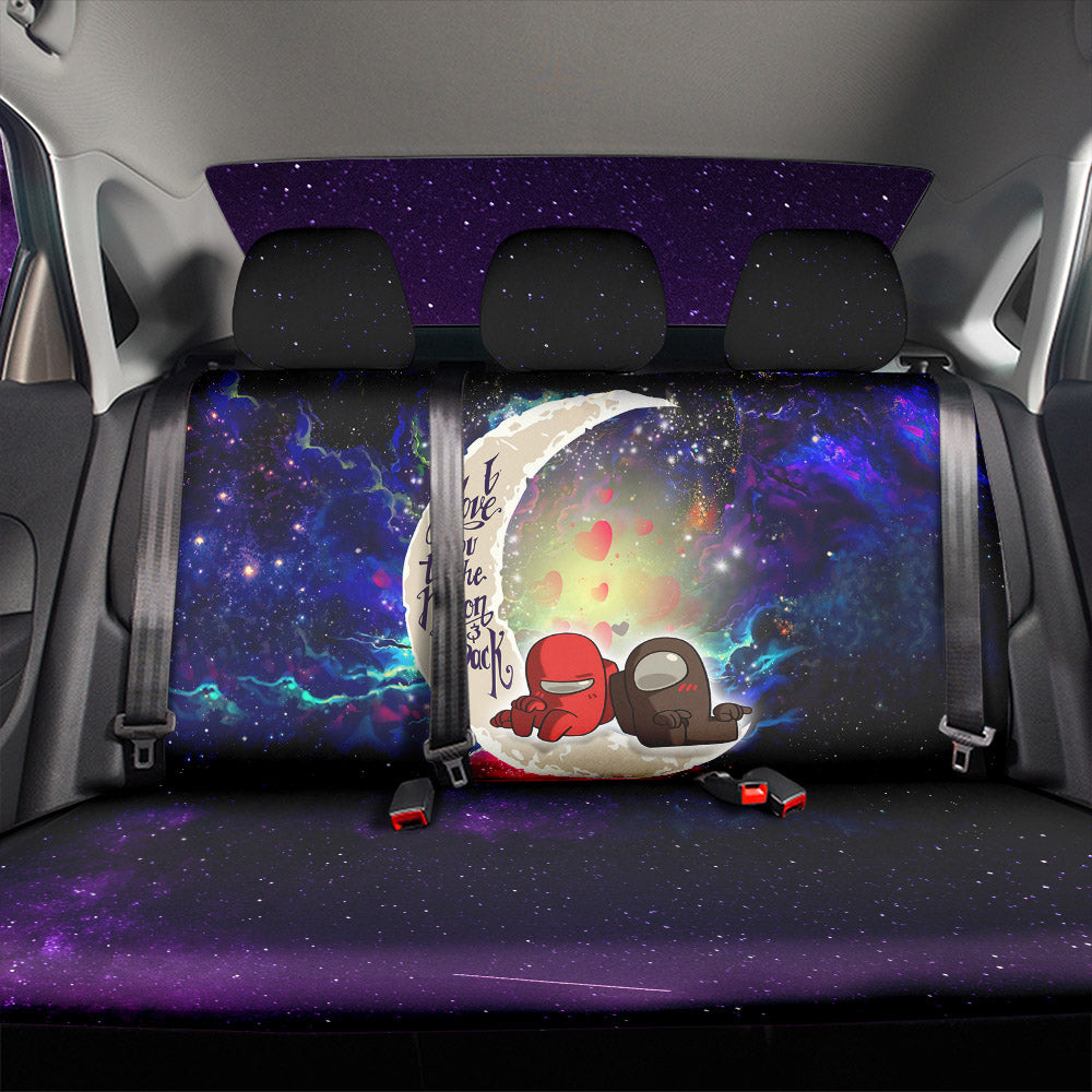 Among Us Couple Love You To The Moon Galaxy Back Premium Custom Car Back Seat Covers Decor Protectors Nearkii