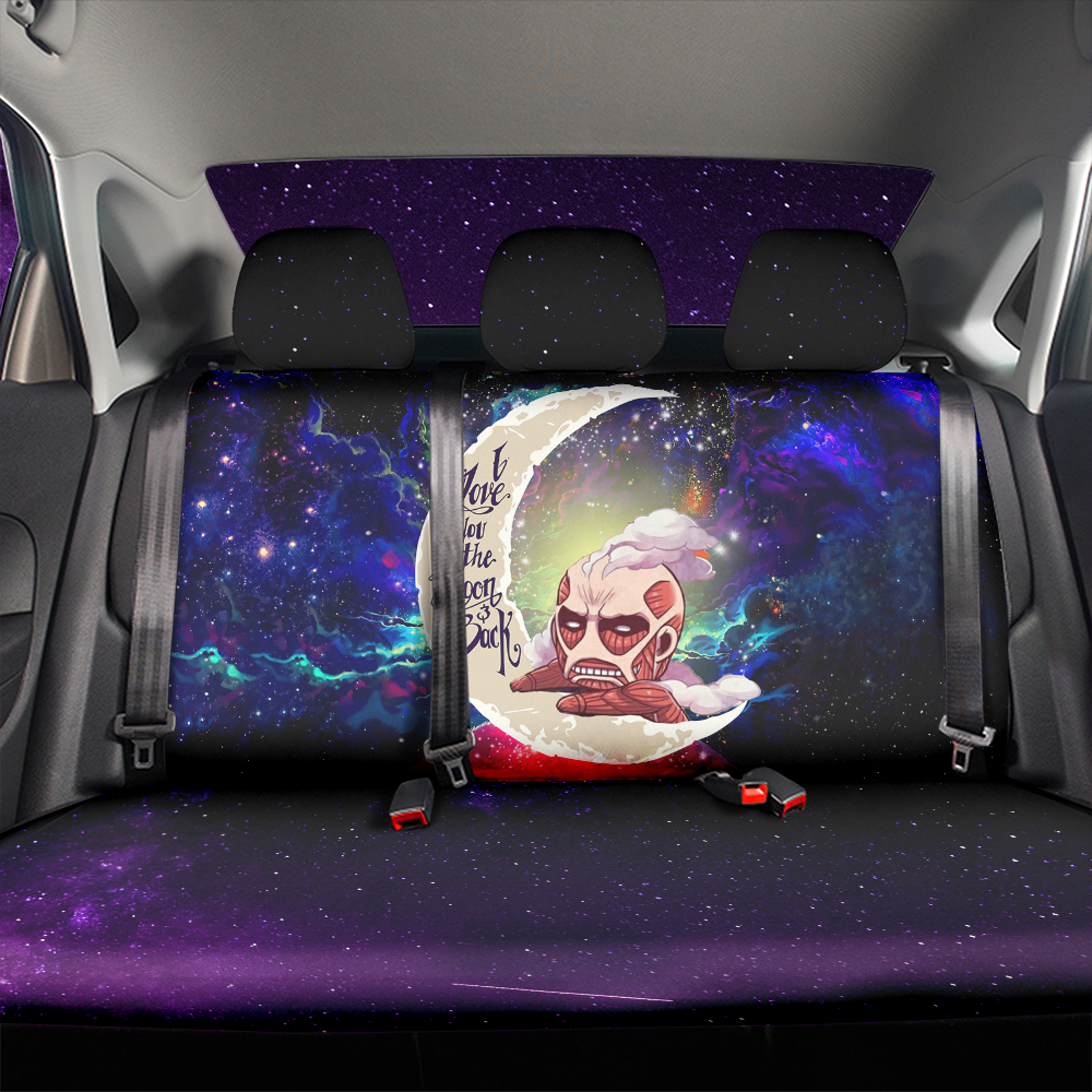Attack On Titan Love You To The Moon Galaxy Back Premium Custom Car Back Seat Covers Decor Protectors Nearkii