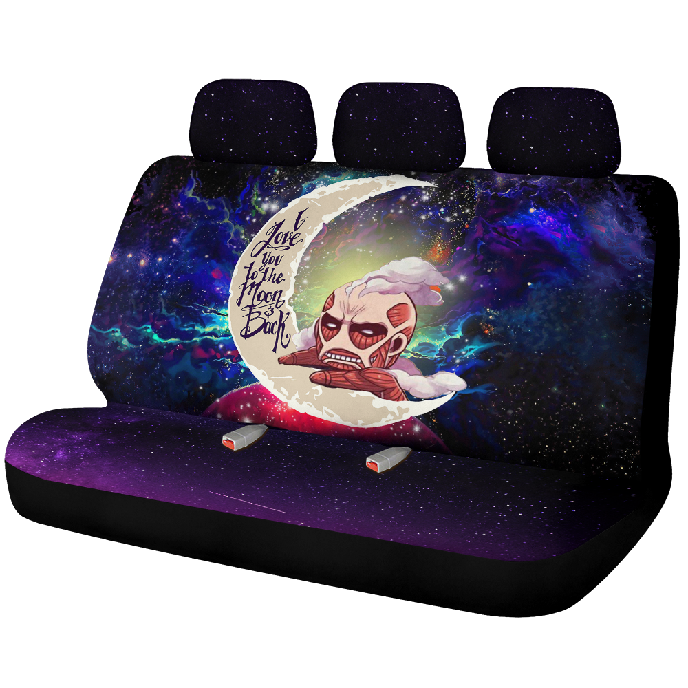 Attack On Titan Love You To The Moon Galaxy Back Premium Custom Car Back Seat Covers Decor Protectors Nearkii