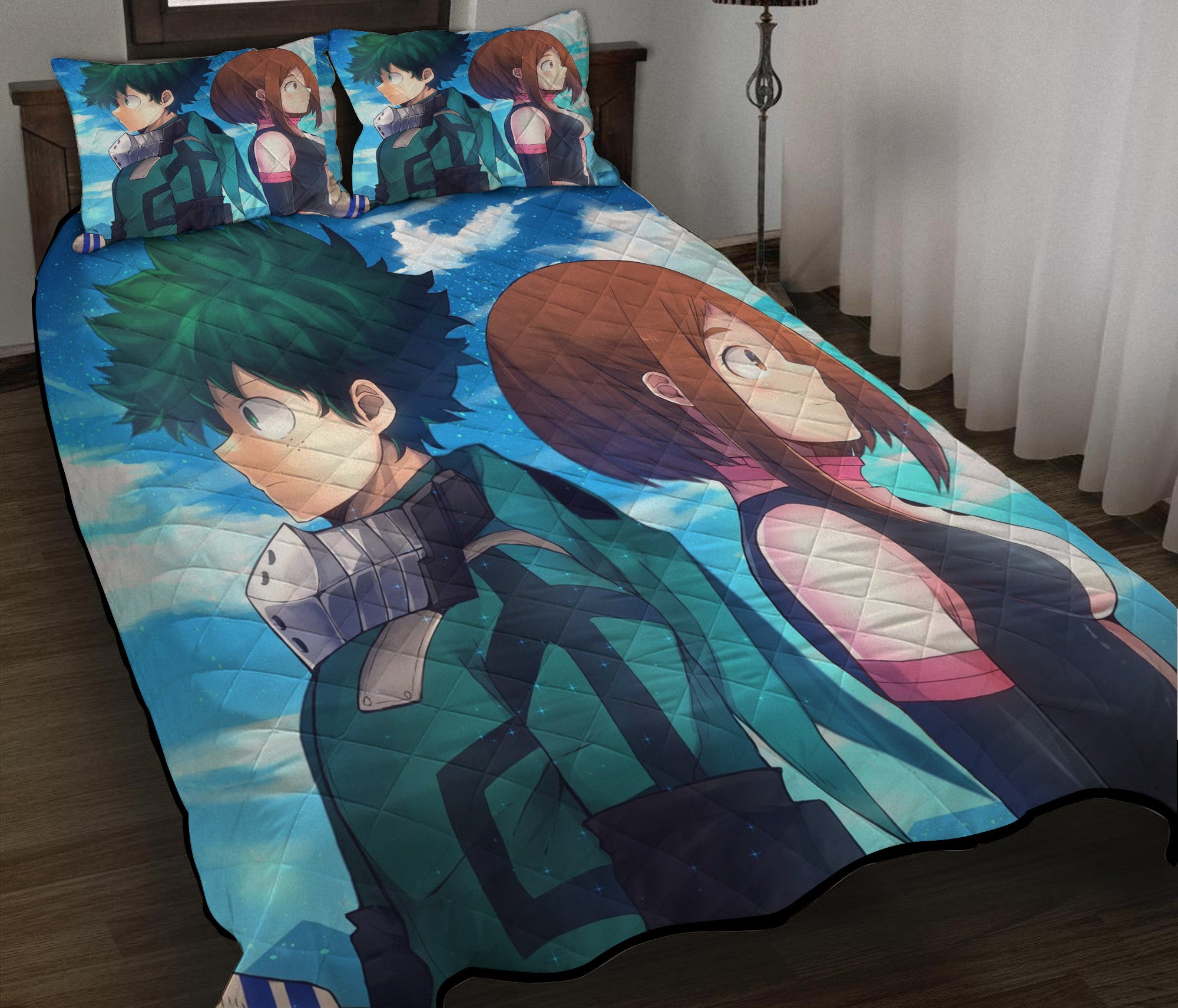 Boku No Hero Academia Couple Anime Quilt Bed Sets Nearkii