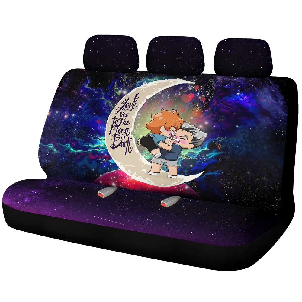 Bokuhina Love You To The Moon Galaxy Back Premium Custom Car Back Seat Covers Decor Protectors Nearkii