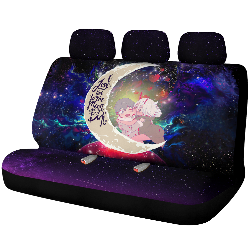 Darling In The Franxx Hiro And Zero Two Love You To The Moon Galaxy Back Premium Custom Car Back Seat Covers Decor Protectors Nearkii