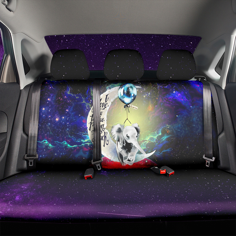 Elephant Love You To The Moon Galaxy Back Premium Custom Car Back Seat Covers Decor Protectors Nearkii
